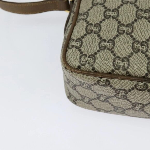 GUCCI GG Plus Supreme Shoulder Bag PVC Beige Gold Auth th6208 - Picture 5 of 16